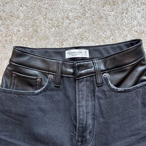Viral Abercrombie pants. Black with leather detail at top